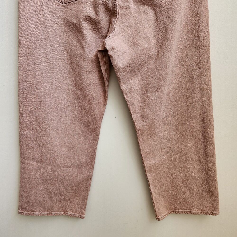Levis Jean Women Size 33X29 Premium High Loose Wide Straight Leg High Rise Beige - Picture 6 of 16